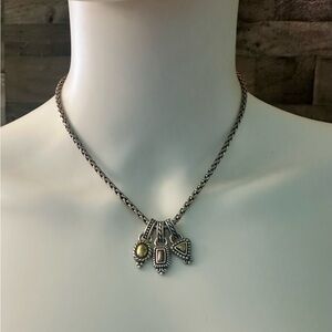 Brighton Two Toned Triple Charm Necklace